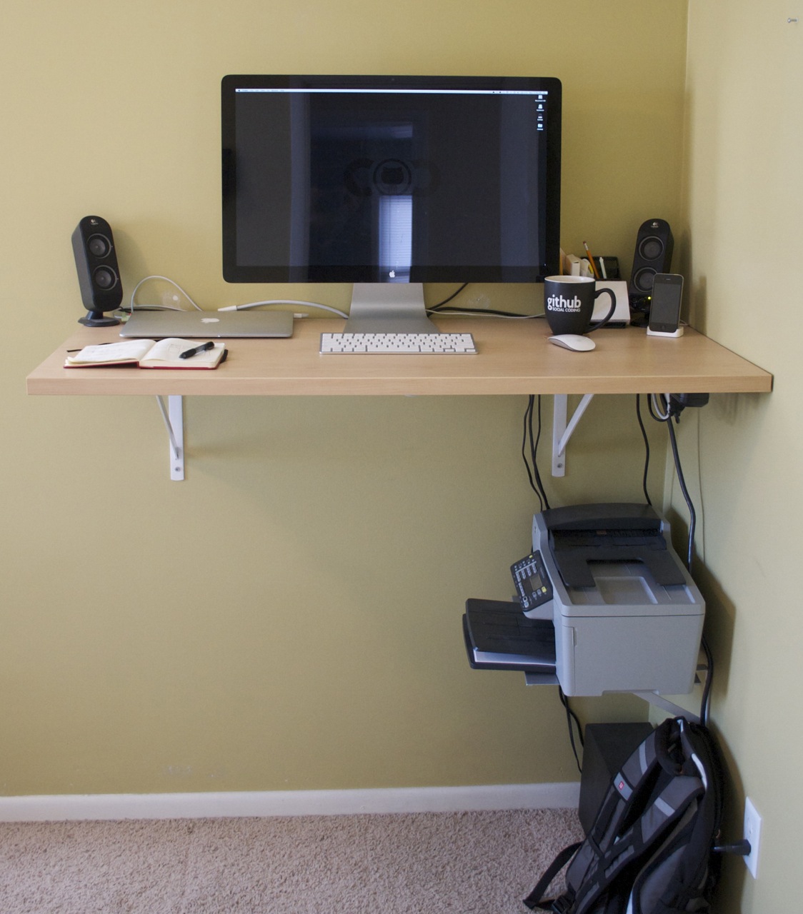 The finished standing desk