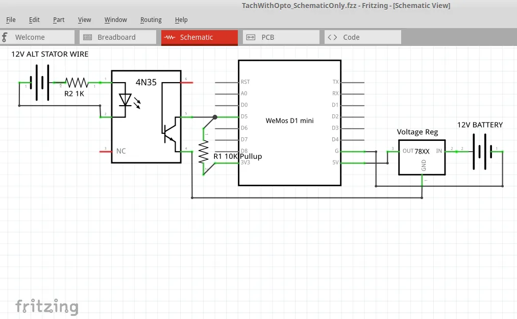 Fritzing schematic example